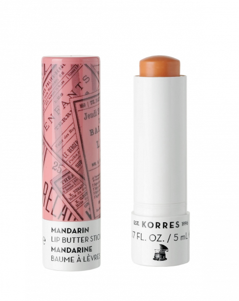 KORRES Lip Butter Stick Mandarin SPF 15 Peach - balzám na rty v tyčince, 5 ml
