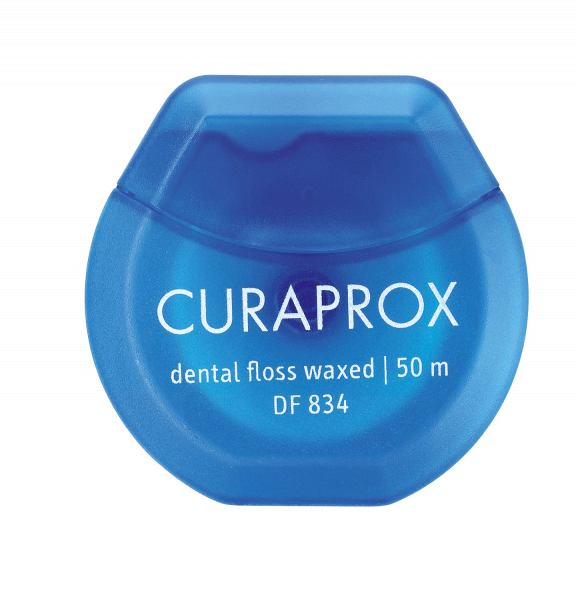 Curaprox DF 834 dental floss dentální nit s mátovou příchutí, 50 m