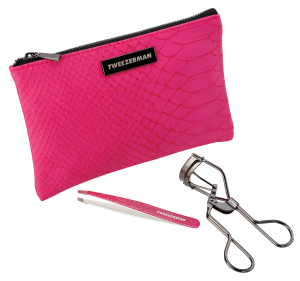 Tweezerman GLITZ & GLAM Gift Set kleštičky a pinzeta v růžové taštičce