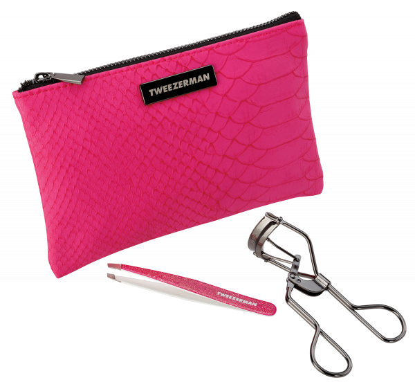Tweezerman GLITZ & GLAM Gift Set kleštičky a pinzeta v růžové taštičce