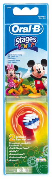 Oral-B dětské náhradní hlavice Stages Power Mickey EB10-2, 2 ks