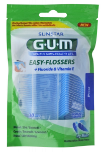 GUM Easy Flosser, 30 ks + cestovní pouzdro
