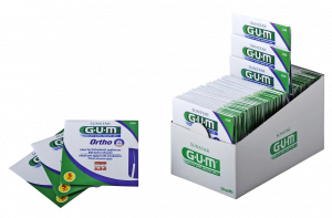GUM Ortho Floss zubní nit pro čištění rovnátek, 5 ks