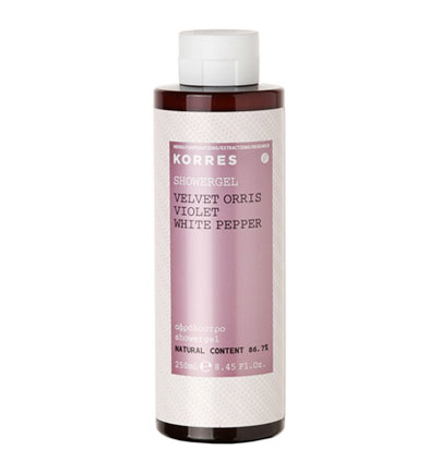 KORRES Fragrance Showergel Velvet Orris sprchový gel s parfemací irisu, 250 ml