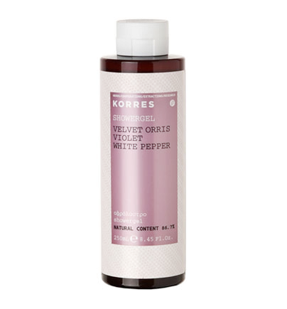 KORRES Fragrance Showergel Velvet Orris sprchový gel s parfemací irisu, 250 ml