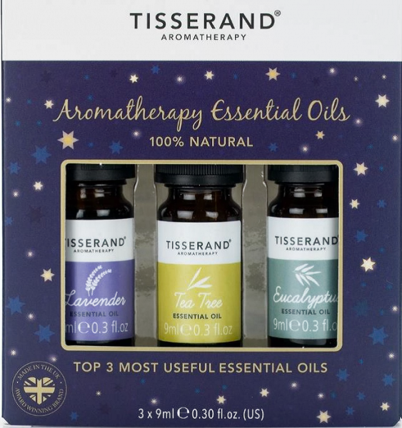 Tisserand Aromaterapeutická sada nezbytných olejů v dárkovém balení, 3x 9 ml
