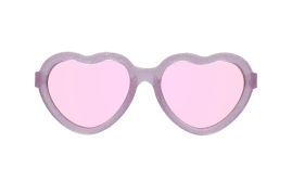 BABIATORS Original Hearts Sparkles Squad, sluneční zrcadlové brýle, růžové třpytky, 0-2 let