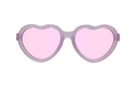 BABIATORS Original Hearts, sluneční zrcadlové brýle, růžové třpytky, 0-2 let