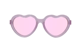 BABIATORS Original Hearts Sparkles Squad, sluneční zrcadlové brýle, růžové třpytky, 0-2 let
