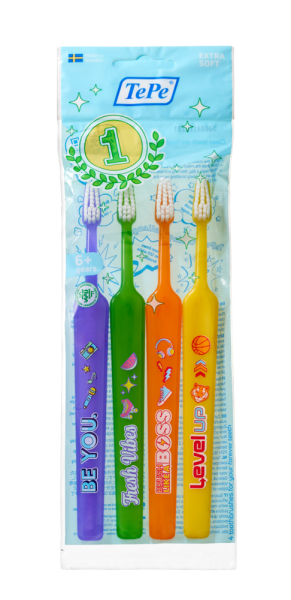 TePe Kids x-soft, výhodné balení 3+1 zdarma