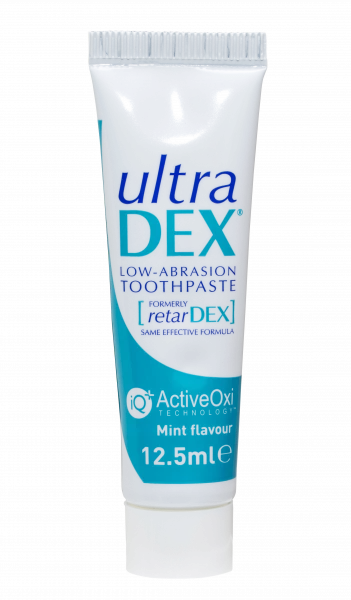UltraDEX nízkoabrazivní zubní pasta, cestovní balení, 12,5 ml