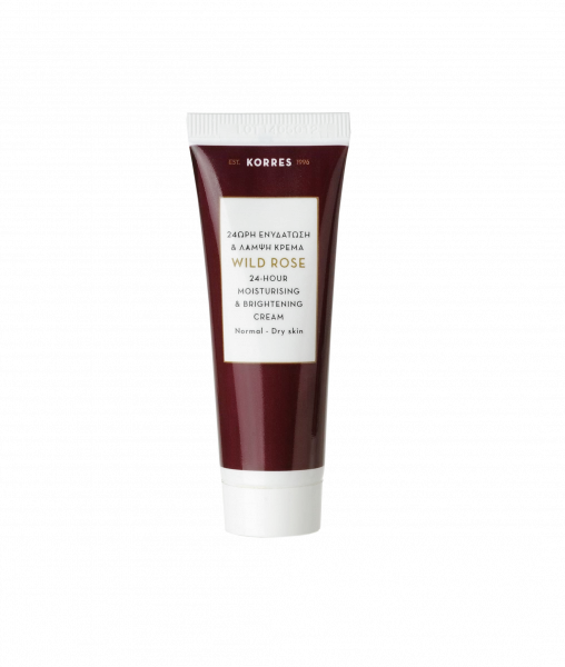 KORRES Wild Rose 24h - rozjasňující krém pro normální a suchou pleť s divokou růží (cestovní balení), 16 ml
