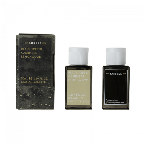 KORRES EDT pánská toaletní voda – ČERNÝ PEPŘ / KAŠMÍR / CITRONOVÉ DŘEVO, 50 ml