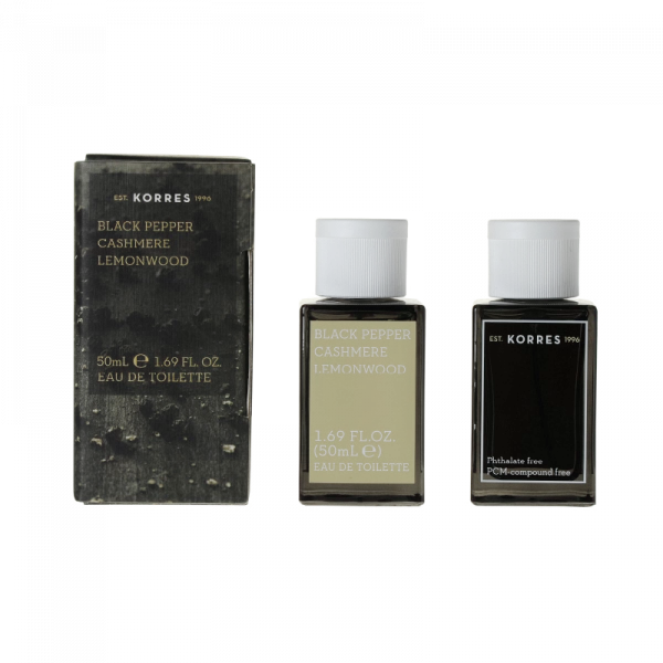 KORRES EDT pánská toaletní voda – ČERNÝ PEPŘ / KAŠMÍR / CITRONOVÉ DŘEVO, 50 ml