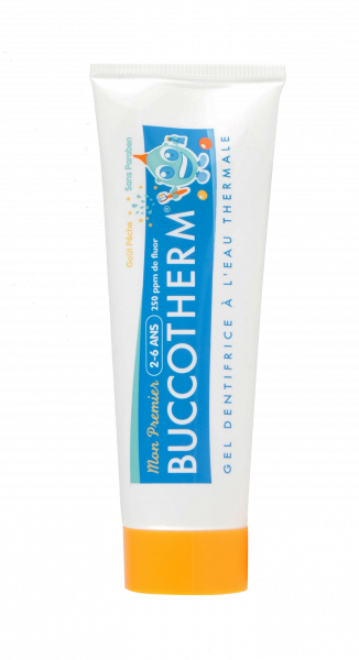 Buccotherm gelová zubní pasta pro děti, broskev, 50 ml