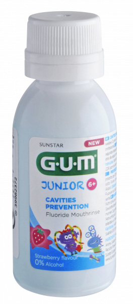 GUM Junior ústní voda (výplach) pro děti s fluoridy CPC 0,07 %, 30 ml