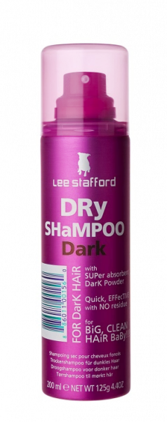 Lee Stafford Dry Shampoo Dark, suchý šampon na tmavé vlasy, 200 ml