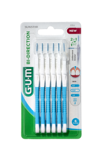 GUM BI-DIRECTION mezizubní kartáčky 0,9 mm, ISO 2, 6 ks