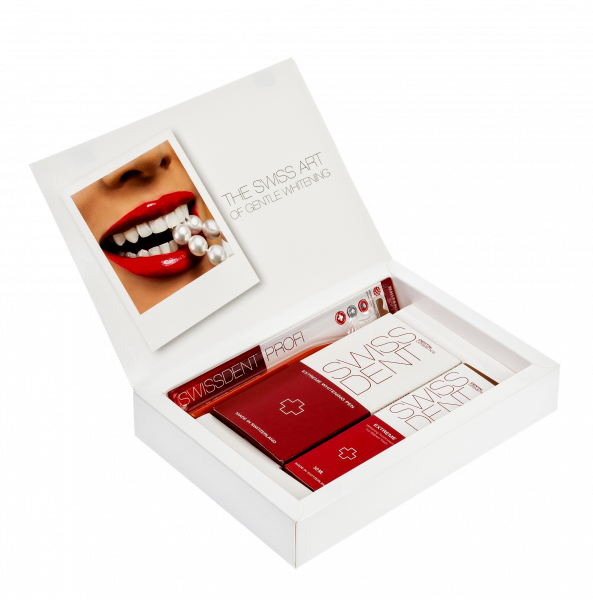 SWISSDENT EXTREME DELUXE sada bělicí pera + zubní pasta + zubní kartáček