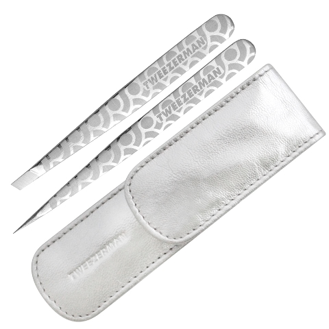 Tweezerman Petite Tweeze Set Regency Collection sada dvou ocelových pinzet v pouzdře