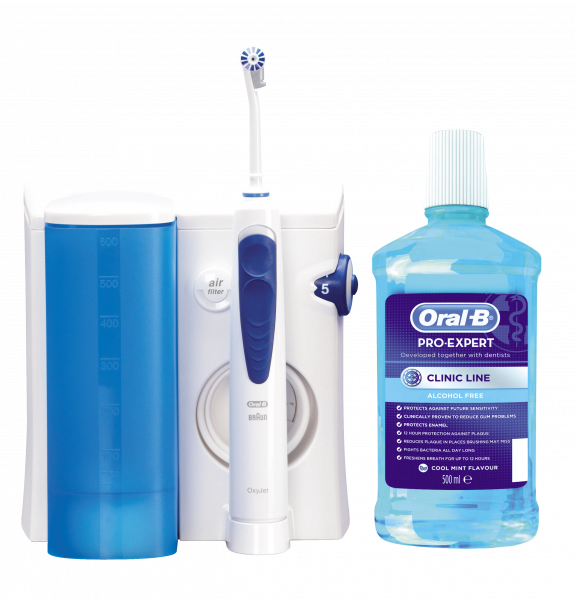 Oral-B Oxyjet MD20 White Box ústní sprcha + čistící ústní voda
