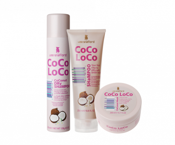 Lee Stafford Coco Loco dárková sada - šampon 250 ml, maska na vlasy 200 ml a suchý šampon 200 ml