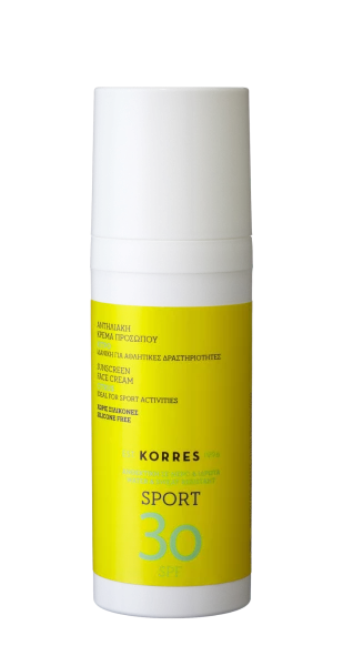 KORRES Sun Care CITRUS Active Sports Face Cream - Pleťový opalovací krém SPF30, 50 ml