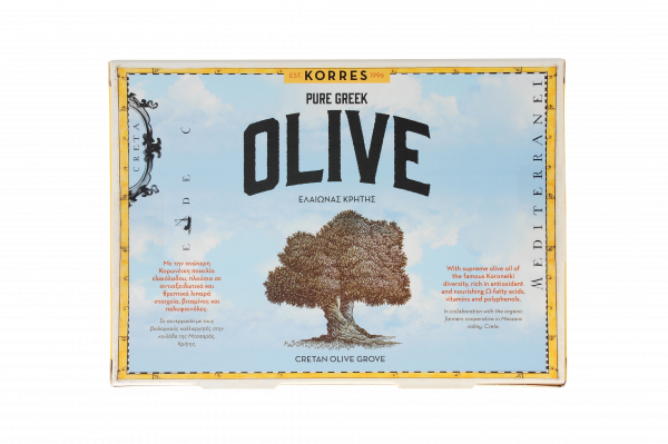 KORRES dárková sada péče o tělo PURE GREEK OLIVE - 5  mini tělových sprchových gelů a mlék, 40 ml