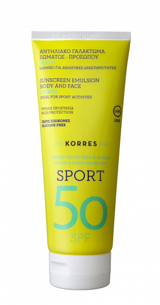 KORRES Sun Care CITRUS Active Sports - Pleťová & tělová emulze SPF50, 200 ml