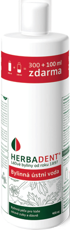 Herbadent bylinná ústní voda, 400 ml
