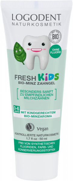 LOGODENT Fresh Kids zubní gel BIO, máta, 50 ml