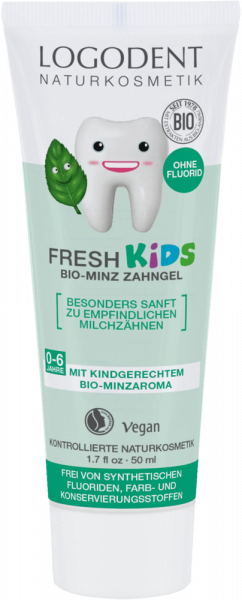 LOGODENT Fresh Kids zubní gel BIO, máta, 50 ml