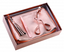 Tweezerman Set růžové zlato s pinzetou a kleštičkami na řasy