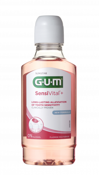 GUM SensiVital+ ústní voda (výplach) pro citlivé zuby s CPC 0,07 %, 300 ml