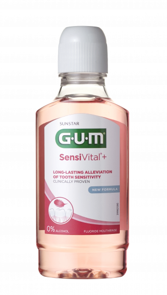 GUM SensiVital+ ústní voda (výplach) pro citlivé zuby s CPC 0,07 %, 300 ml