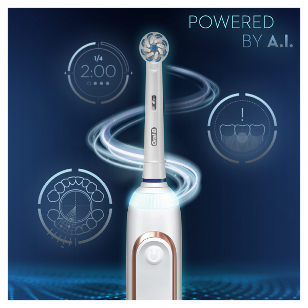 Oral-B Genius X 20100S Rose Gold Sensitive elektrický kartáček