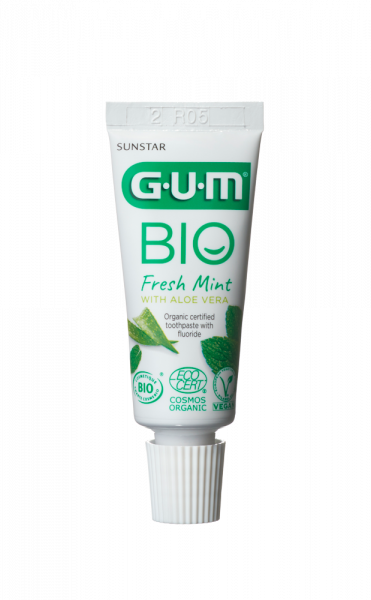 GUM BIO Fresh Mint zubní pasta s Aloe vera, 12 ml