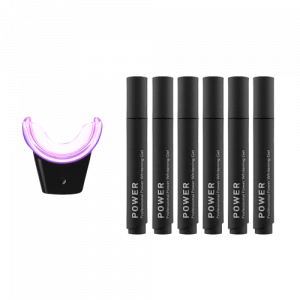 Smilepen Power Whitening Kit, sada pro bělení zubů s bezdrátovým LED akcelerátorem (6x gel)