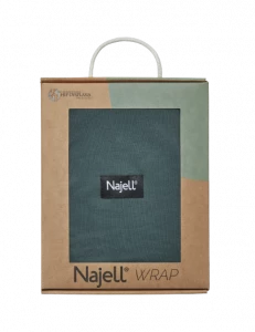 Najell Wrap šátek, tmavě zelený, M/L