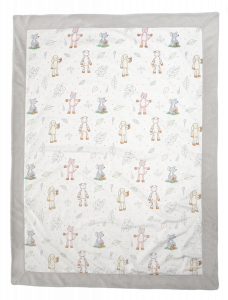 Teddykompaniet Diinglisar plyšová přikrývka s domácími zvířátky, 75x100 cm