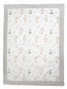 Teddykompaniet Diinglisar plyšová přikrývka s domácími zvířátky, 75x100 cm