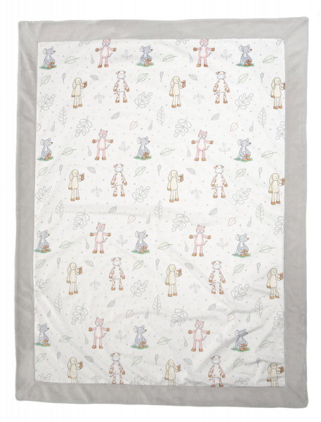 Teddykompaniet Diinglisar plyšová přikrývka s domácími zvířátky, 75x100 cm