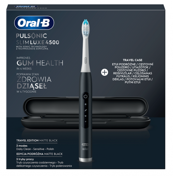 Oral-B Pulsonic Slim Luxe 4500 Matte Black Travel Edition