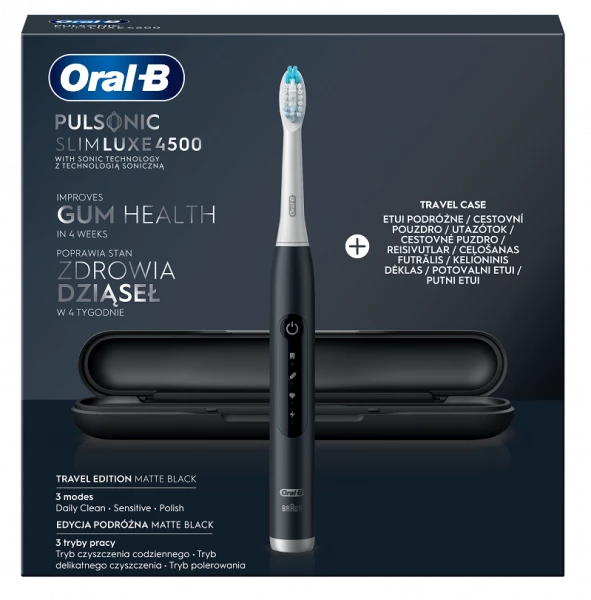 Oral-B Pulsonic Slim Luxe 4500 Matte Black Travel Edition