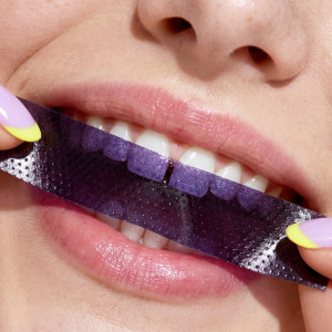 Pop Purple Whitening Strips, fialové bělicí pásky s okamžitým účinkem, 10 ks