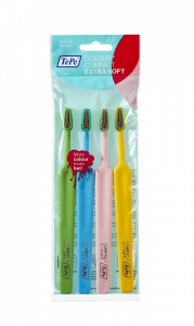 TePe Colour Compact x-soft, sada zubních kartáčků, 3+1 zdarma