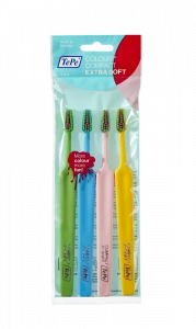 TePe Colour Compact x-soft, sada zubních kartáčků, 3+1 zdarma