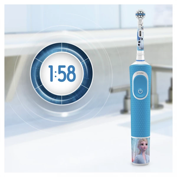 Oral-B Vitality KIDS D100 Frozen II. elektrický zubní kartáček + cestovní pouzdro
