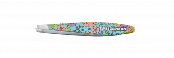 Tweezerman Slant Mini Vintage Floral Blue pinzeta