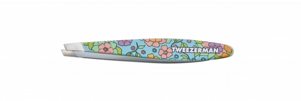 Tweezerman Slant Mini Vintage Floral Blue pinzeta